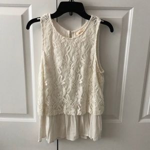 Miami brand sleeveless white shirt